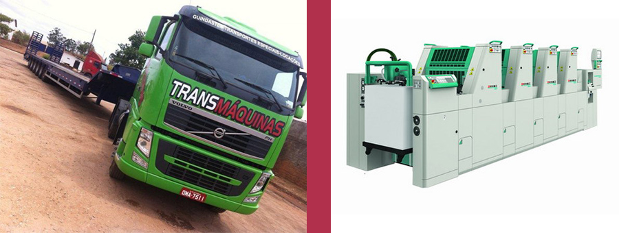 transporte de máquinas gráficas